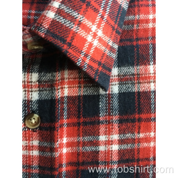 Men Cotton Flannel Fabric Business Shirt